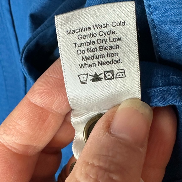 Coldwater Creek Marine Blue Cargo Jacket with Inner Drawstrings - size 10 - Picture 8 of 10